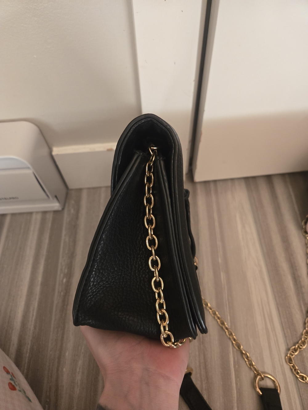 Harlow Dual-Zip Chain Crossbody - Black & Blush - Picture 2 of 6